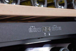 Rangemaster RDZ6046BL 60cm Wine Cooler - 46 Bottle Capacity - Black & Stainless Steel Trim