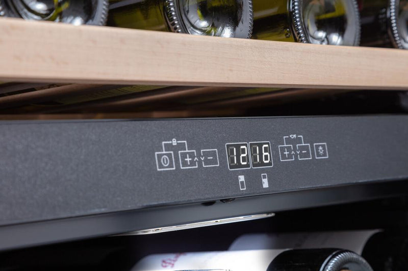 Rangemaster RDZ6046BL 60cm Wine Cooler - 46 Bottle Capacity - Black & Stainless Steel Trim