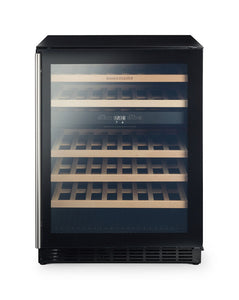 Rangemaster RDZ6046BL 60cm Wine Cooler - 46 Bottle Capacity - Black & Stainless Steel Trim