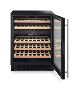 Rangemaster RDZ6046BL 60cm Wine Cooler - 46 Bottle Capacity - Black & Stainless Steel Trim
