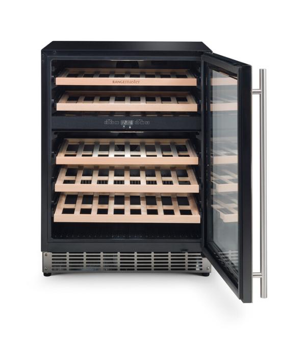 Rangemaster RDZ6046SS 60cm Wine Cooler - 46 Bottle Capacity - Stainless Steel & Stainless Steel Trim