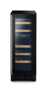 Rangemaster RWC3018BL 30cm Wine Cooler - 18 Bottle Capacity - Black & Stainless Steel Trim
