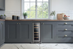 Rangemaster RWC3018SS 30cm Wine Cooler - 18 Bottle Capacity - Stainless Steel & Stainless Steel Trim