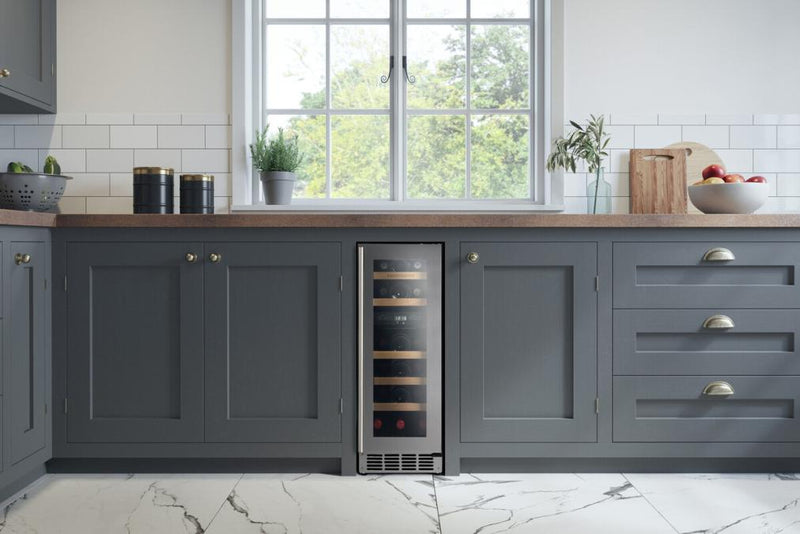 Rangemaster RWC3018SS 30cm Wine Cooler - 18 Bottle Capacity - Stainless Steel & Stainless Steel Trim