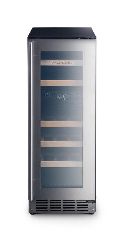 Rangemaster RWC3018SS 30cm Wine Cooler - 18 Bottle Capacity - Stainless Steel & Stainless Steel Trim