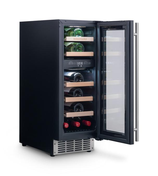 Rangemaster RWC3018SS 30cm Wine Cooler - 18 Bottle Capacity - Stainless Steel & Stainless Steel Trim