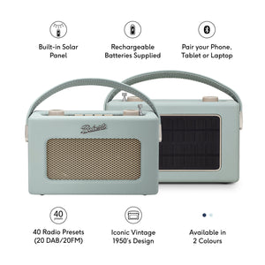 Roberts Radio Revival Uno Solar DAB Radio | Duck Egg