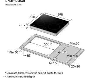 Samsung NZ64F3NM1AB/UR 60cm Induction Hob