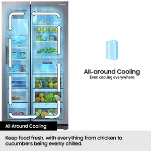 Samsung RS70F64KEFEU Plumbed In Black American Fridge Freezer