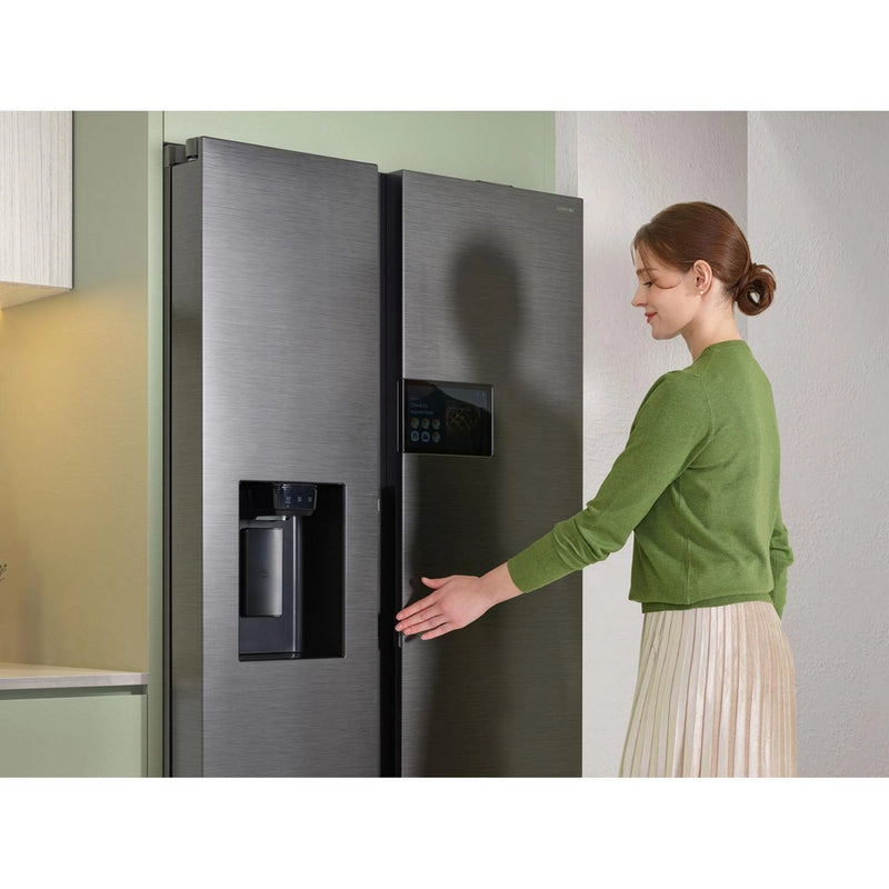 Samsung RS90F64EETEU Silver Plumbed American Fridge Freezer