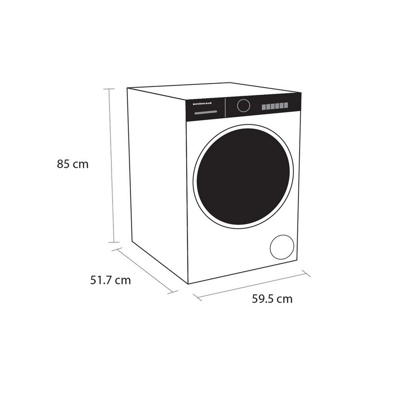 Schönhaus WMSF01814AW 8kg 1400rpm Washing Machine
