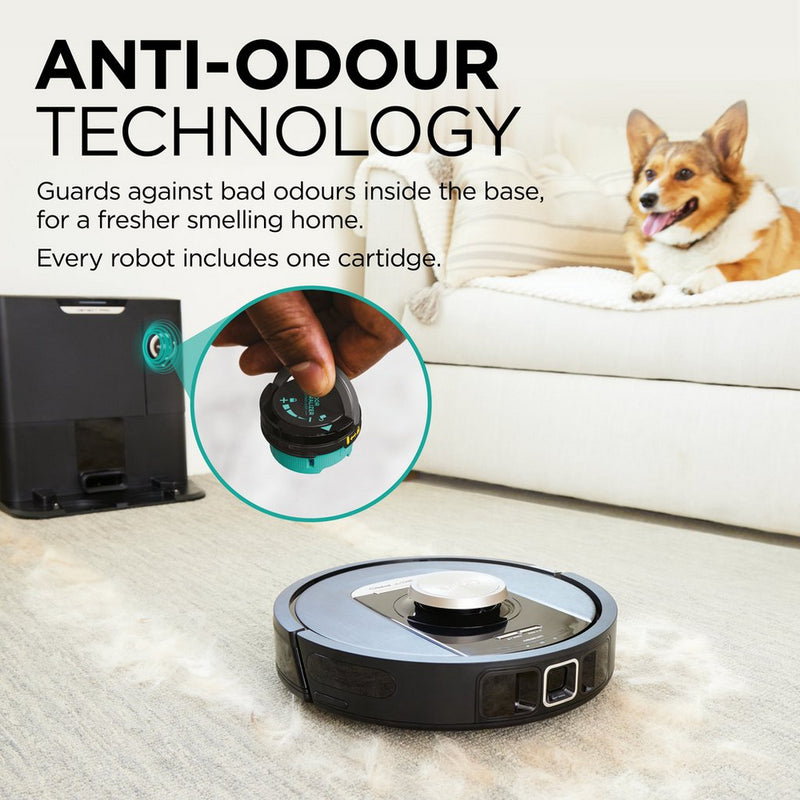 Shark RV2820VEUK PowerDetect Self-Empty Robot Vacuum  - 100 Min Minutes Run Time - Black