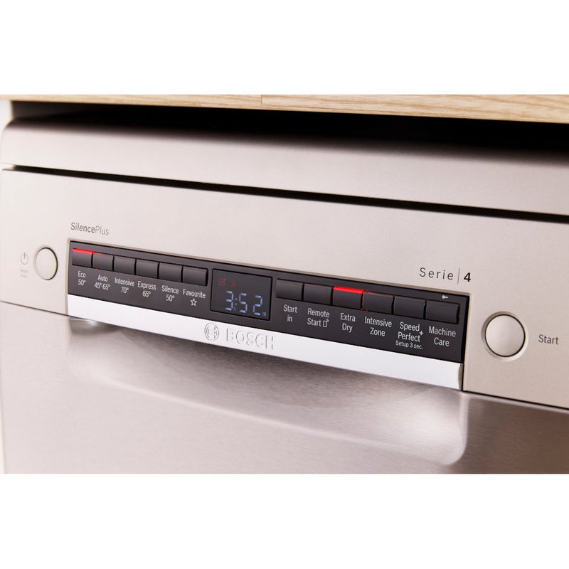 Bosch SPS4HMI49G Silver Freestanding Slim Dishwasher