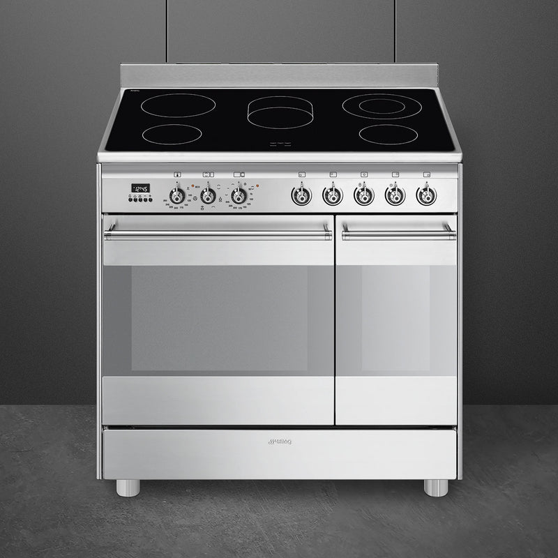 Smeg Concert Classic 90cm Ceramic Range Cooker SUK92CMX9 Stainless Steel