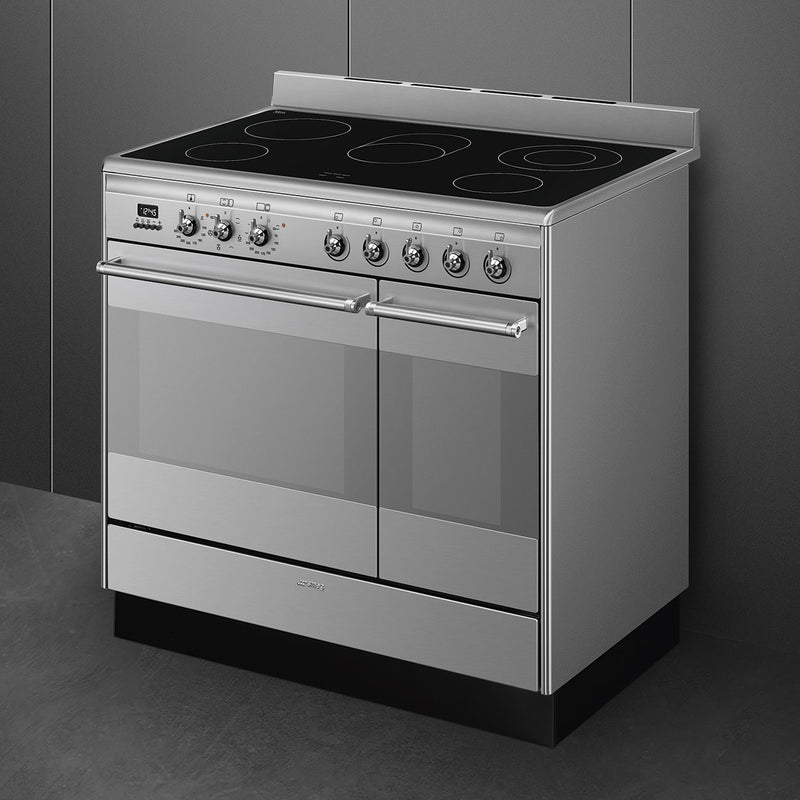 Smeg Concert Classic 90cm Ceramic Range Cooker SUK92CMX9 Stainless Steel