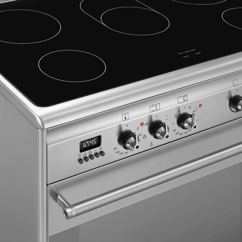 Smeg Concert Classic 90cm Ceramic Range Cooker SUK92CMX9 Stainless Steel