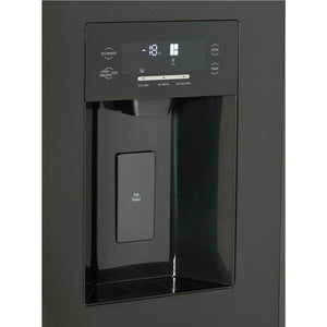 Tesla T530TDBG Black Plumbed American Fridge Freezer with Wine Storage