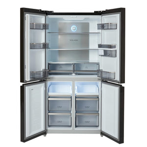 Tesla T560FDB Black Non Plumbed American Fridge Freezer