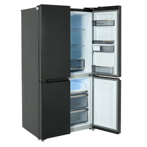 Tesla T560FDB Black Non Plumbed American Fridge Freezer