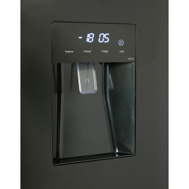 Tesla T560FDB Black Non Plumbed American Fridge Freezer