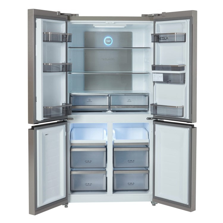Tesla T560FDX Inox Non Plumbed American Fridge Freezer