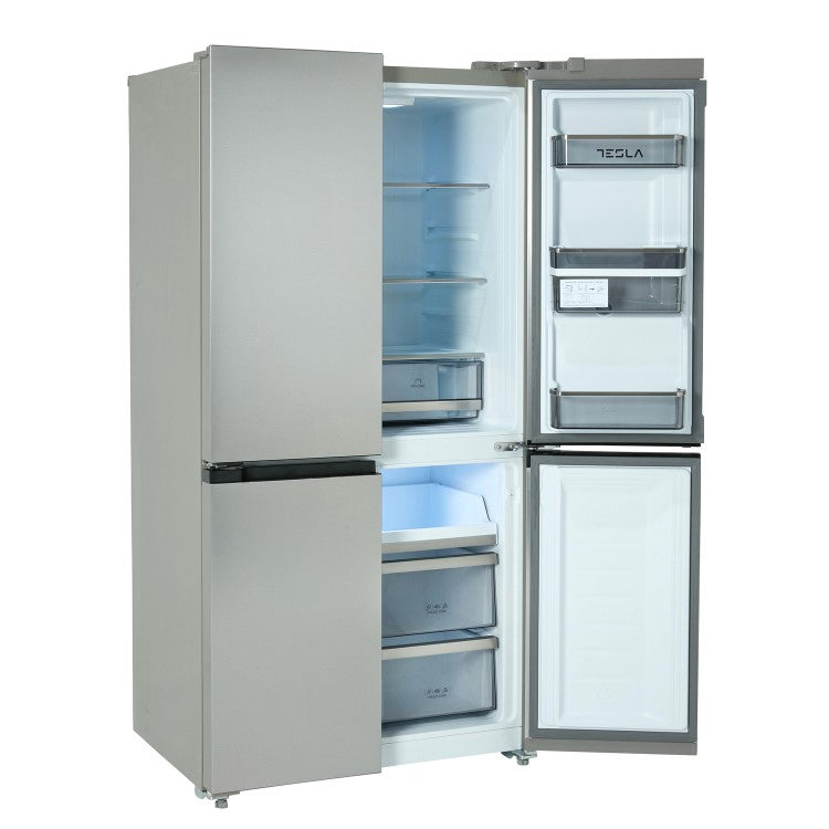 Tesla T560FDX Inox Non Plumbed American Fridge Freezer