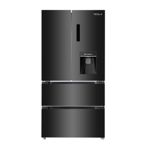 Tesla T571FRDB Black Non Plumbed American Fridge Freezer