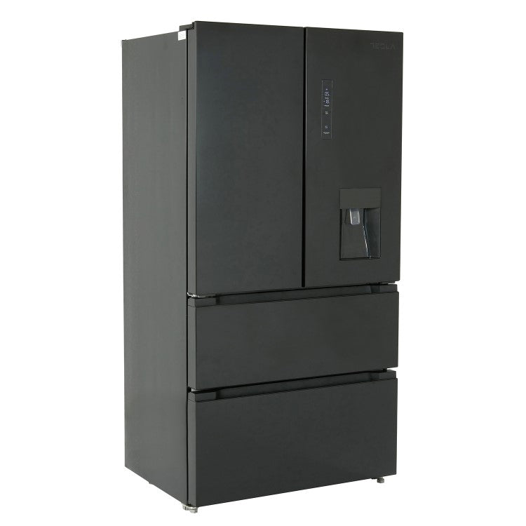 Tesla T571FRDB Black Non Plumbed American Fridge Freezer