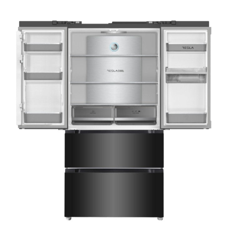 Tesla T571FRDB Black Non Plumbed American Fridge Freezer