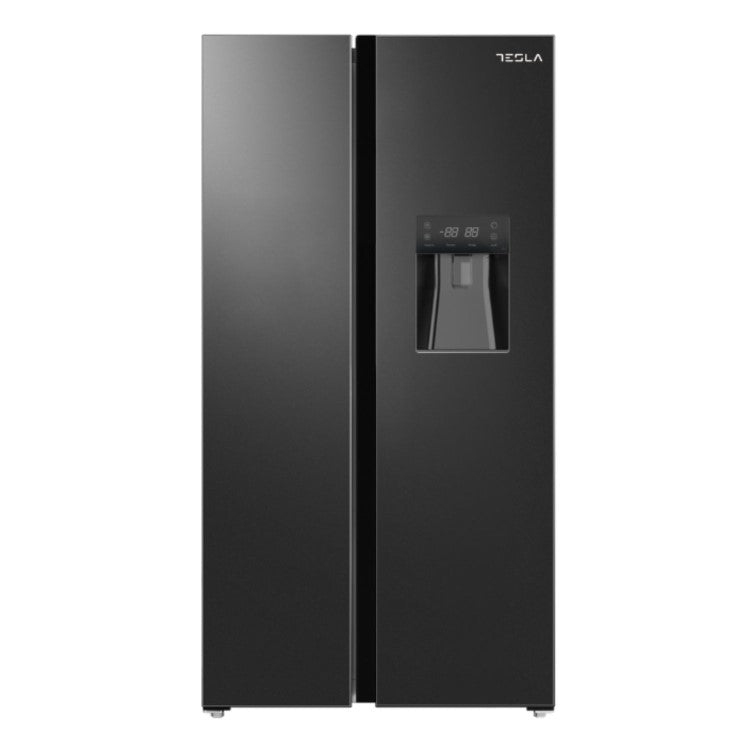 Tesla T582SBSB Black Non Plumbed American Fridge Freezer