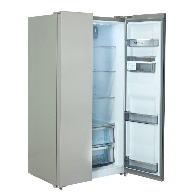 Tesla T582SBSX Inox Non Plumbed American Fridge Freezer