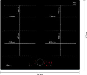Neff N70 T66FHX4L0 60cm Black Induction Hob