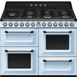 Smeg Victoria TR4110AZ 110cm Dual Fuel Range Cooker Pastel Blue