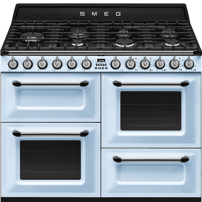 Smeg Victoria TR4110AZ 110cm Dual Fuel Range Cooker Pastel Blue