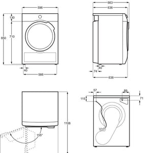 AEG 7000 Series TR728CT4B 8kg Heat Pump Tumble Dryer