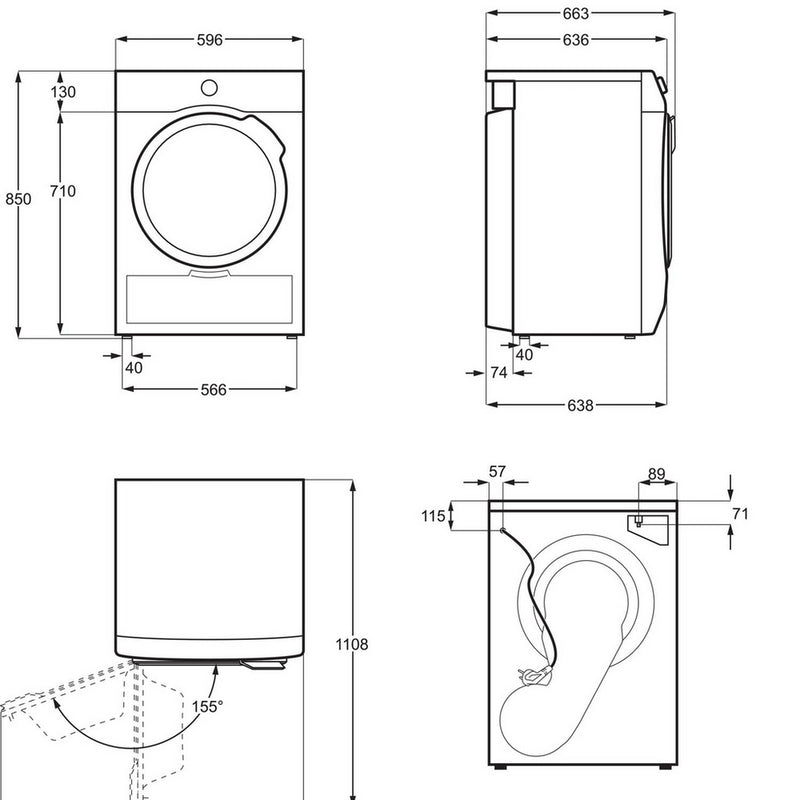 AEG 7000 Series TR728CT4B 8kg Heat Pump Tumble Dryer