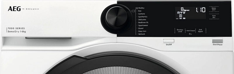 AEG 7000 Series TR728CT4B 8kg Heat Pump Tumble Dryer