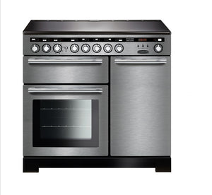 Rangemaster Encore Deluxe 100cm Induction Range Cooker Stainless Steel with Chrome