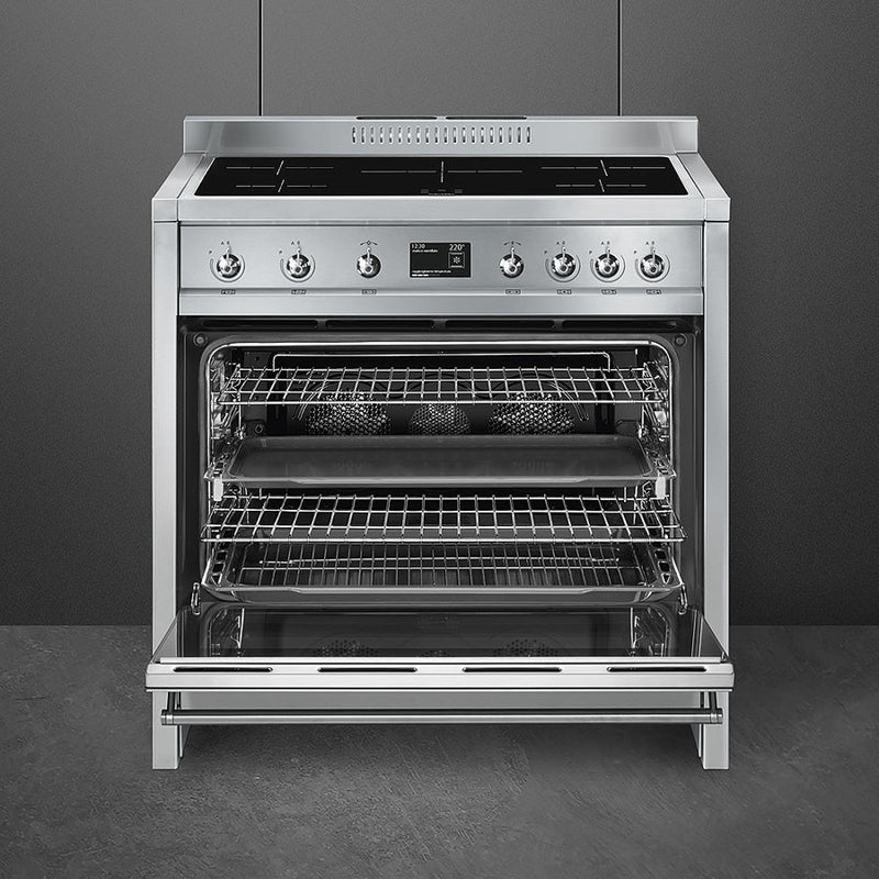 Smeg Opera A1PYID-9 90cm Full Electric Range Cooker with Induction Hob Stainless Steel