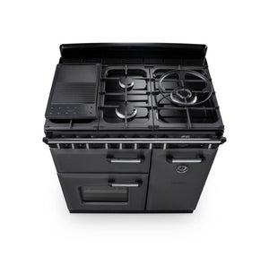 Rangemaster Classic Deluxe CLDL90DFPGBL/CM1 90cm Dual Fuel Gloss Black/Chrome