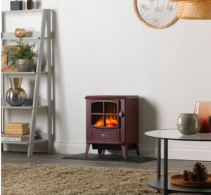 Dimplex BFD20BRG Brayford Burgandy Optiflame Electric Stove Fire