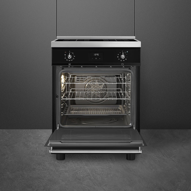 Smeg Concert Classic C6IPBLT2 Single Cavity Induction Range-Style Cooker Black