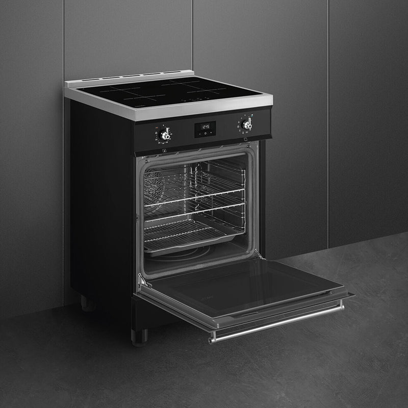 Smeg Concert Classic C6IPBLT2 Single Cavity Induction Range-Style Cooker Black