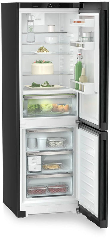 Liebherr Plus CBNbda5223 Freestanding 70/30 Frost Free Black Steel Fridge Freezer