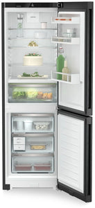 Liebherr Plus CBNbda5223 Freestanding 70/30 Frost Free Black Steel Fridge Freezer