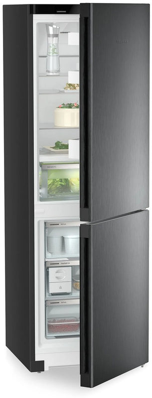 Liebherr Plus CBNbda5223 Freestanding 70/30 Frost Free Black Steel Fridge Freezer