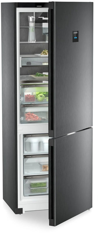 Liebherr Peak CBNbsc778i Freestanding Black Steel Frost Free Fridge Freezer