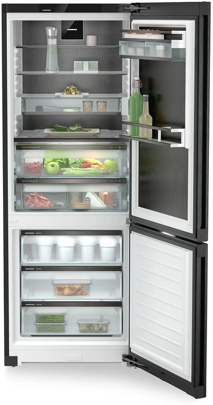 Liebherr Peak CBNbsc778i Freestanding Black Steel Frost Free Fridge Freezer