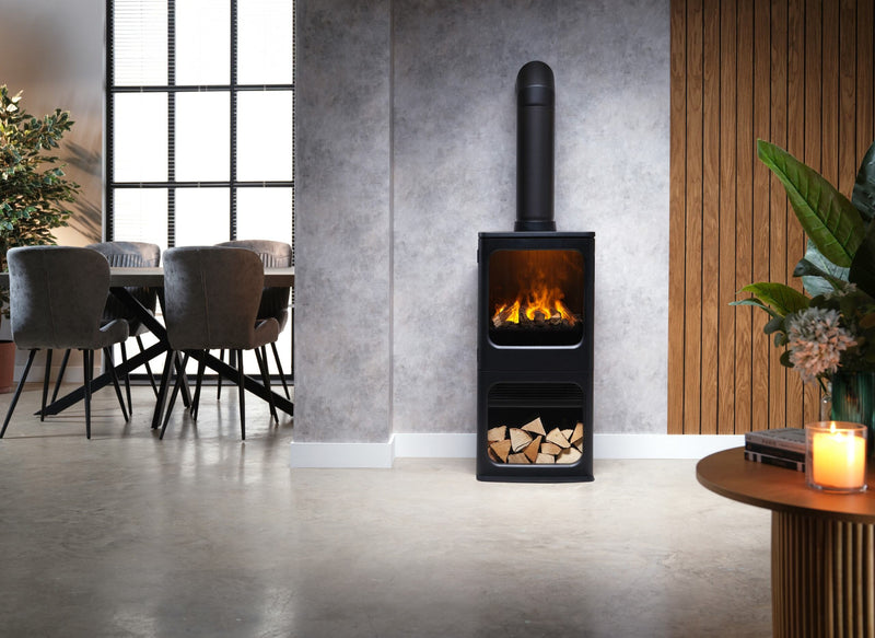 Dimplex Mapleton 100 Optimyst Electric Stove Fire with Log Store