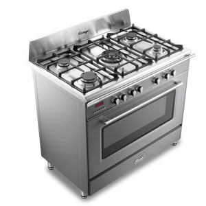 Slate grey 90cm DeLonghi Vintage dual fuel range cooker with five burners and single oven, Eastbourne Uckfield free delivery. - DB Domestics